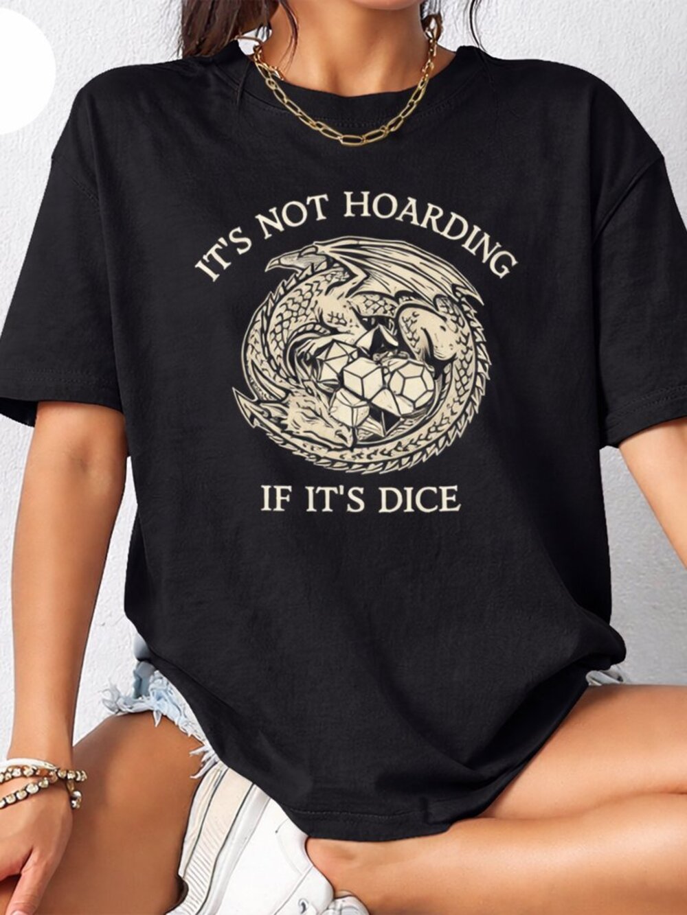 Hoarding Dice Shirt, D20 Game Master Gamer Fantasy Tee